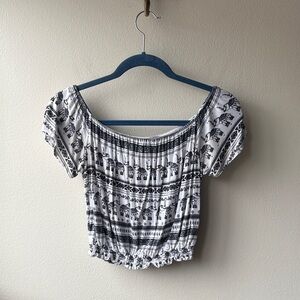 H&M Women’s Coachella Elephant Print Top Size Small